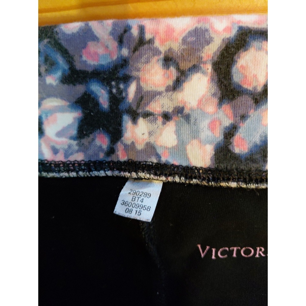 Pink Victoria's Secret Y2K 2015 Fold Over Waist Flare Leg Yoga Pants Leggings - Picture 4 of 8